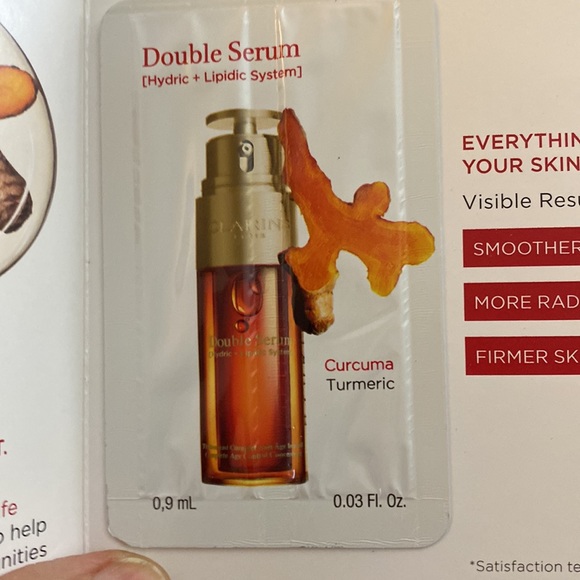 NIB Clarins and Mario Badescu gift set 9 clarins + MB wake up glowing + pouch - Picture 10 of 14